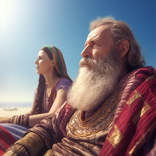 Adam and eve enjoying the sun