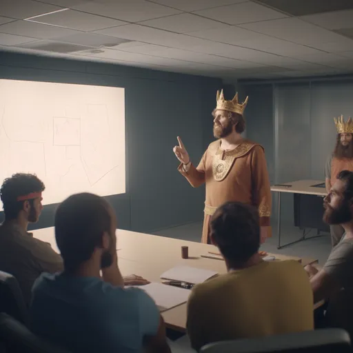 David in an important meeting
