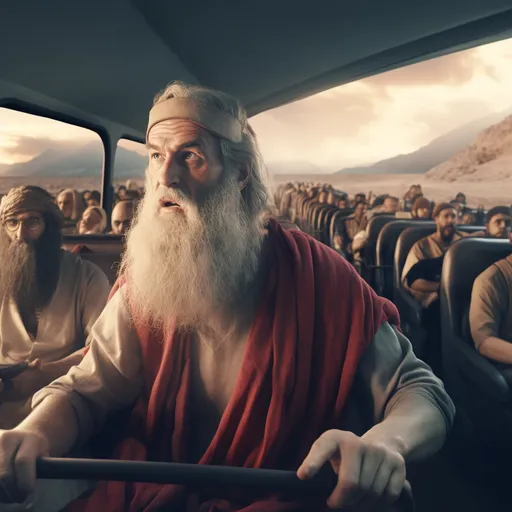 Moses and the Isralites in a roadtrip