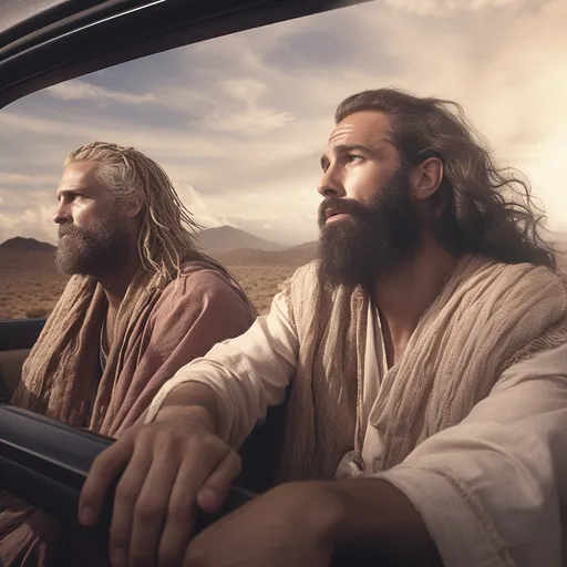 Noah and Jesus in a roadtrip