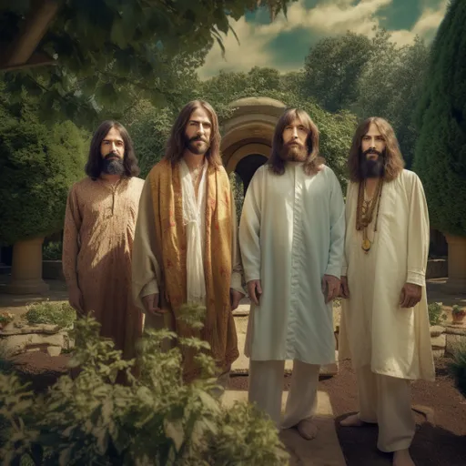 Jesus and his disciples as the Beatles